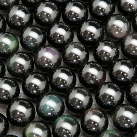 Rainbow Obsidian Beads. Loose Beads for Handmade Jewelry Making.