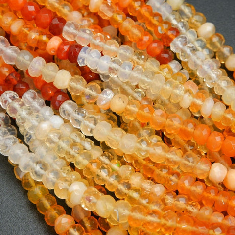 Natural Fire Opal Beads.