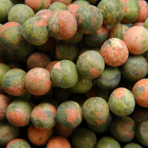 Green and pink Unakite beads.