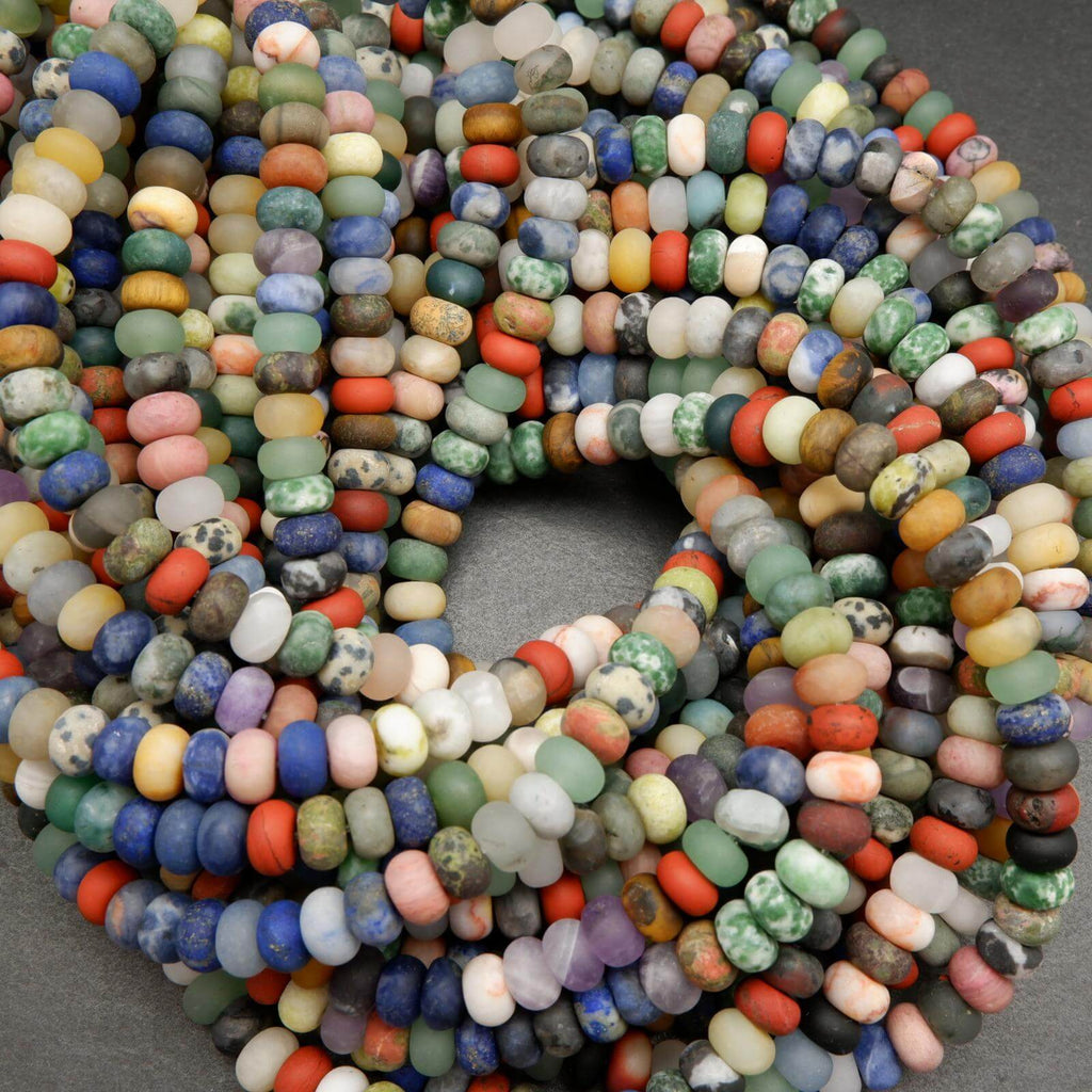 Mixed gemstone beads.