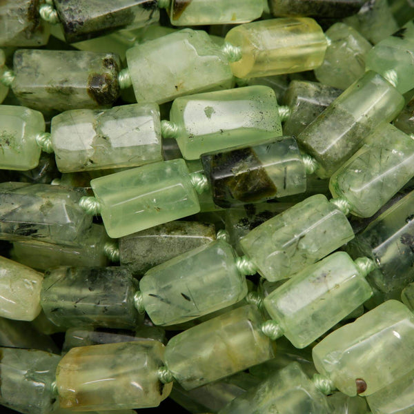 Green Prehnite Beads.