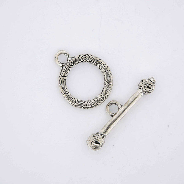 Silver toggle clasp jewelry findings.
