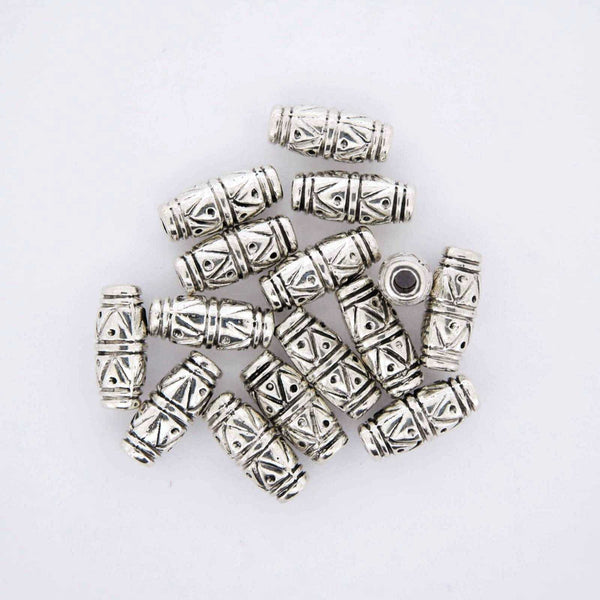 Tapered tube silver jewelry findings.