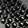Faceted Black Onyx Prism Beads For Jewelry Making
