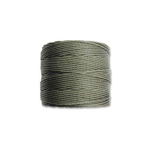 S-Lon Cord · Tex 210 · Olive · 0.5 mm · 77yd, Supply, Tejas Beads