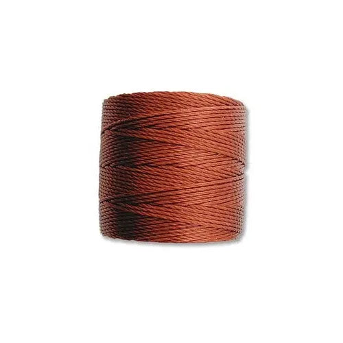 S-Lon Cord · Tex 210 · Sienna · 0.5 mm · 77yd, Supply, Tejas Beads