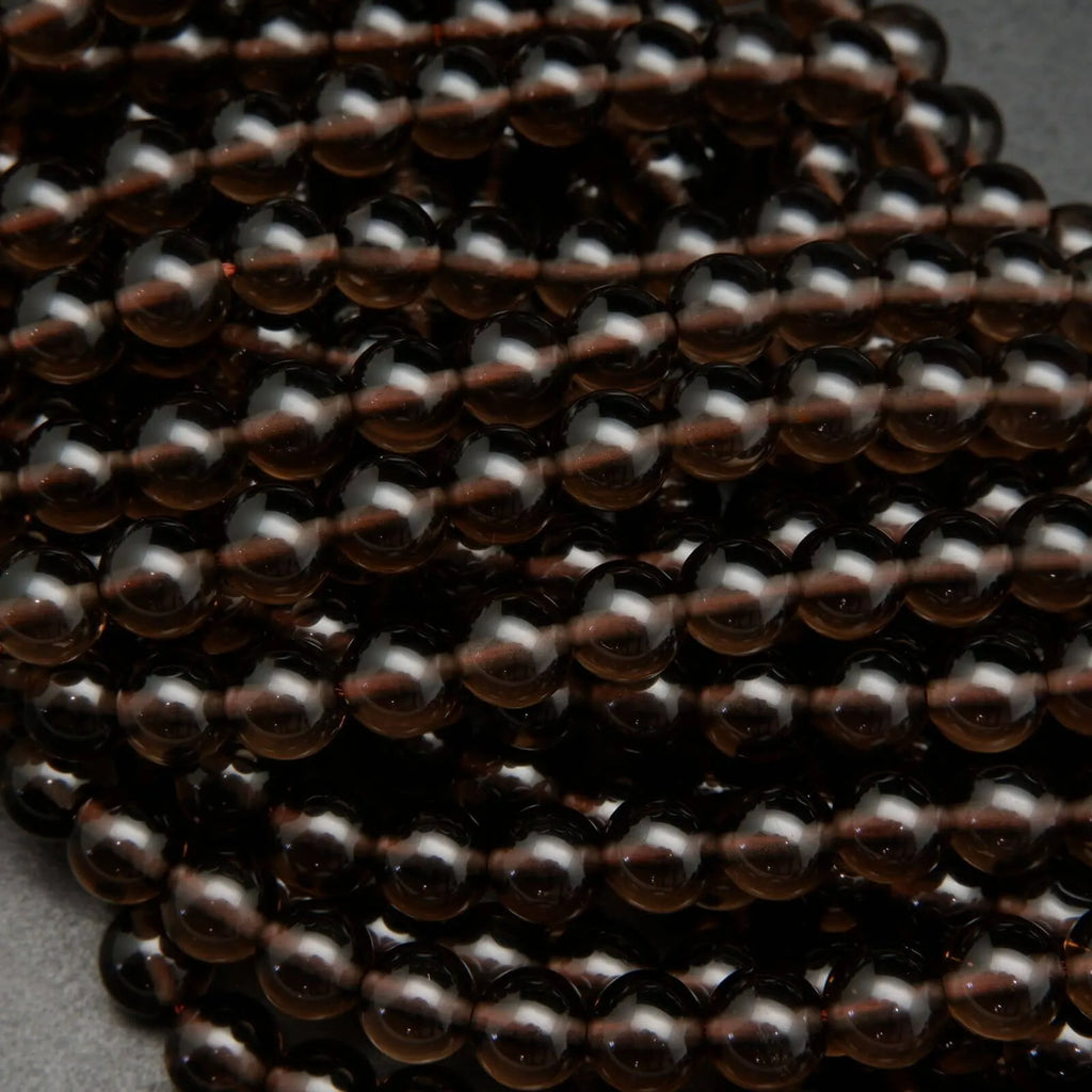 Brown obsidian beads.