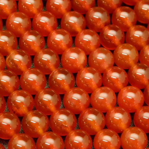 Orange Red Carnelian Beads.
