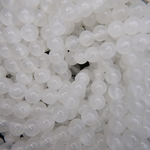 White color gemstone beads for jewelry making. Loose beads for handmade jewelry.