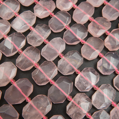 Pink color rose quartz beads. Loose beads for making jewelry.