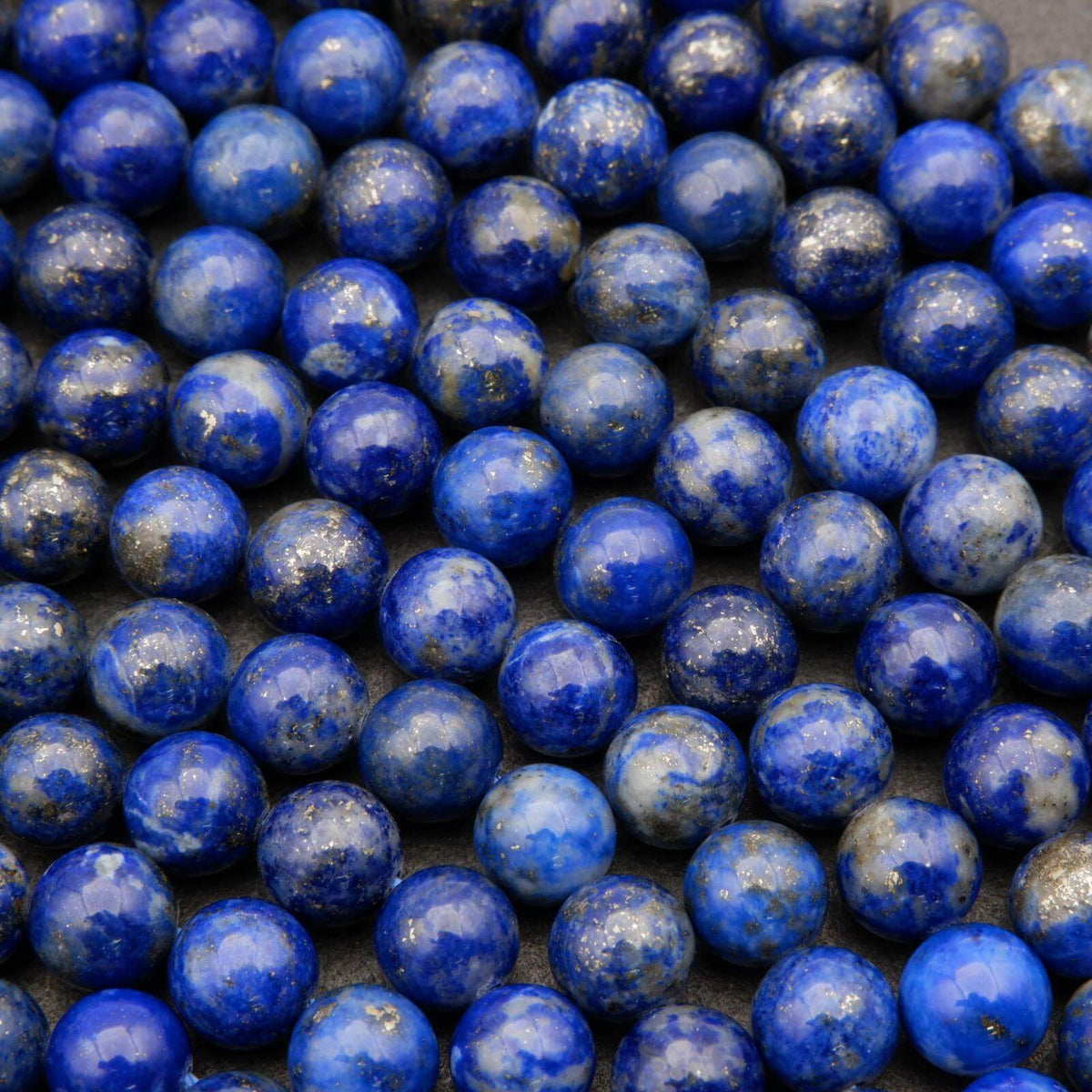 Natural Round Lapis Lazuli Beads (13-16mm) - The Bead Chest Natural Round Lapis Lazuli Beads (13-16mm) - The Bead Chest