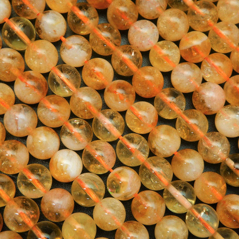 Orange and yellow citrine beads.