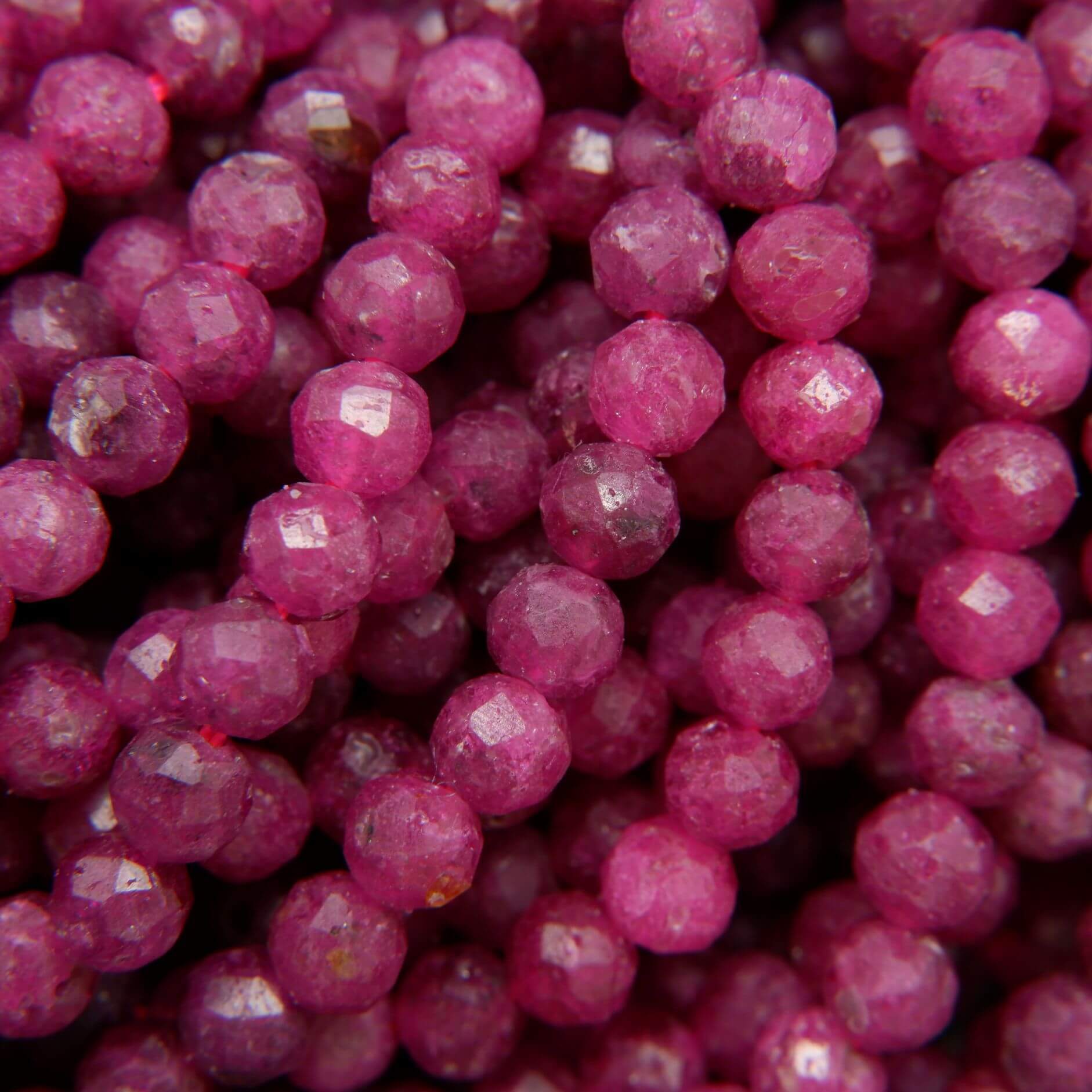 Ruby Birthstone Beads.