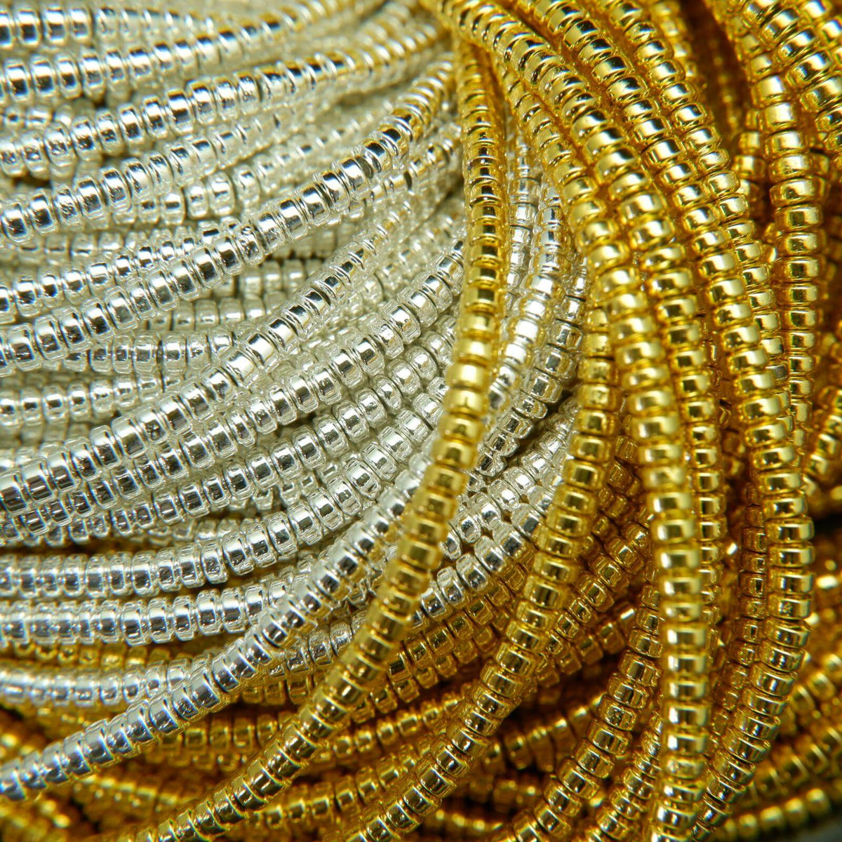 Hematite · Smooth · Rondelle Disk · 2mm Tejas Beads