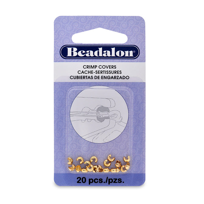 Gold color crimp cover.