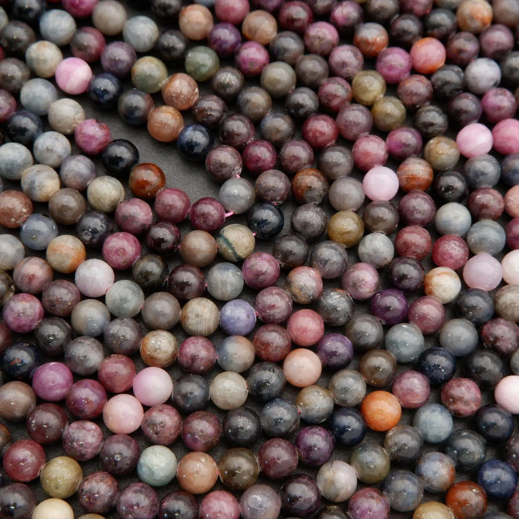 Close-up of multicolored round beads.