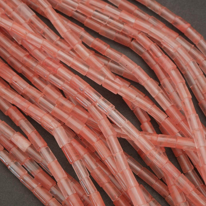 Cherry Acrylic Beads (syn) · Smooth · Tube · 5mm **CLEARANCE**, Tejas Beads, Beads