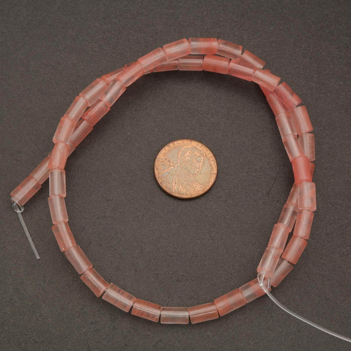 Cherry Acrylic Beads (syn) · Smooth · Tube · 5mm **CLEARANCE**, Tejas Beads, Beads