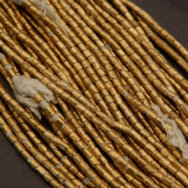 Ethiopian Brass · Smooth · Tube · 2mm, Tejas Beads, Beads