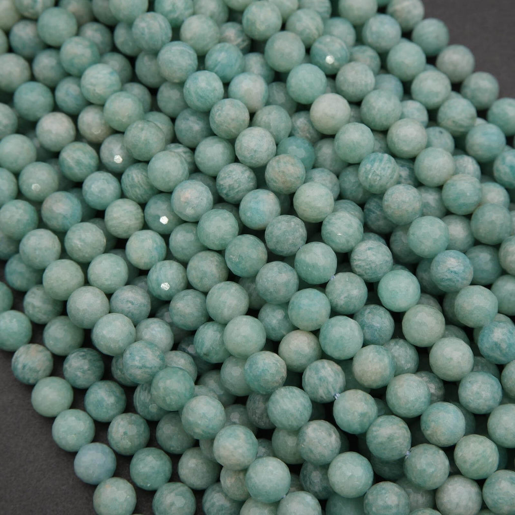 Turquoise beads on a dark background