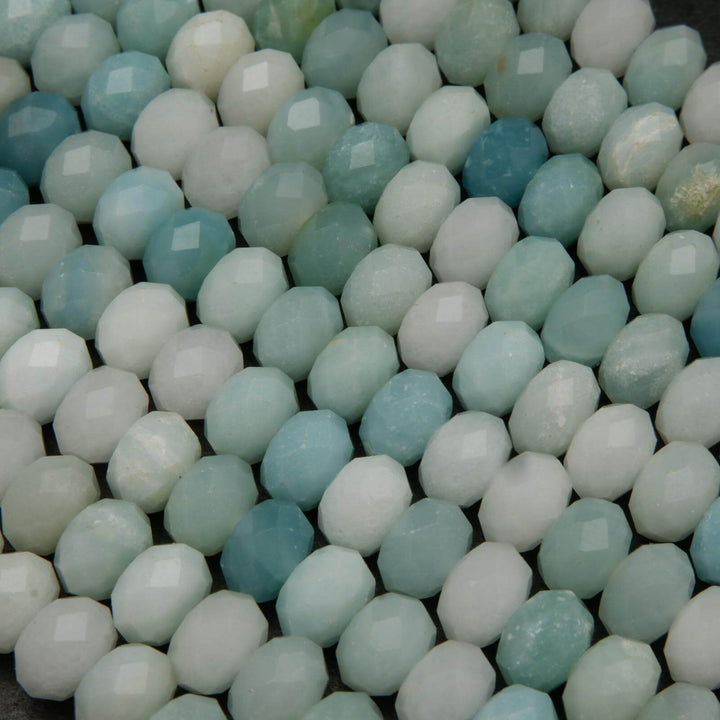 White and blue peruvian amazonite beads.