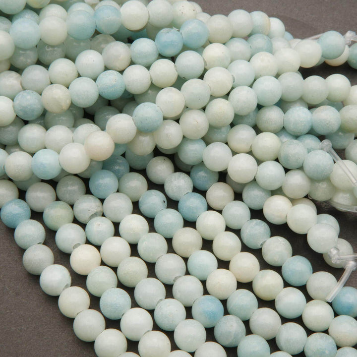 Blue amazonite beads.