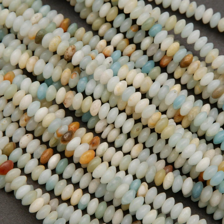 Amazonite · Smooth · Rondelle Saucer · 3x6mm, Tejas Beads, Beads