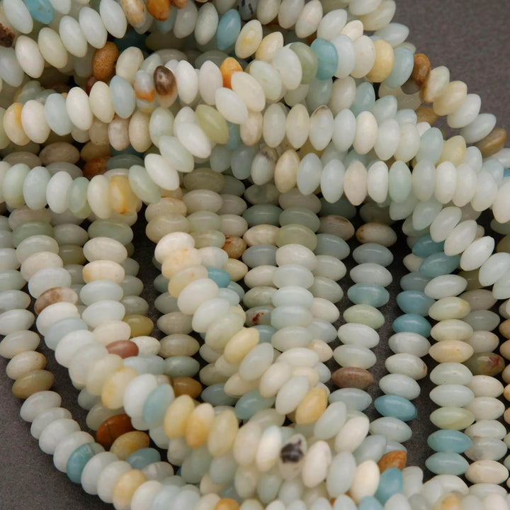 Amazonite · Smooth · Rondelle Saucer · 3x6mm, Tejas Beads, Beads