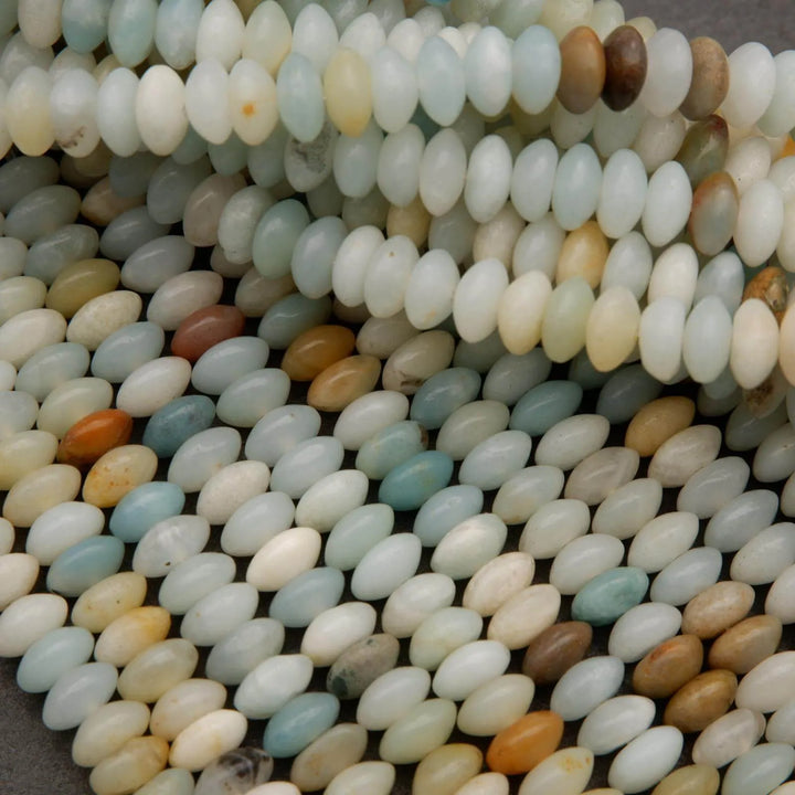 Amazonite · Smooth · Rondelle Saucer · 3x6mm, Tejas Beads, Beads