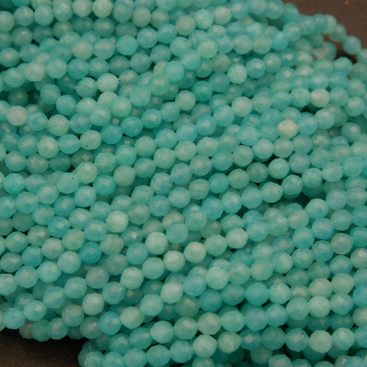 Peruvian Amazonite · Microfaceted · Round · 2mm, 3mm, 4mm, Tejas Beads, Beads