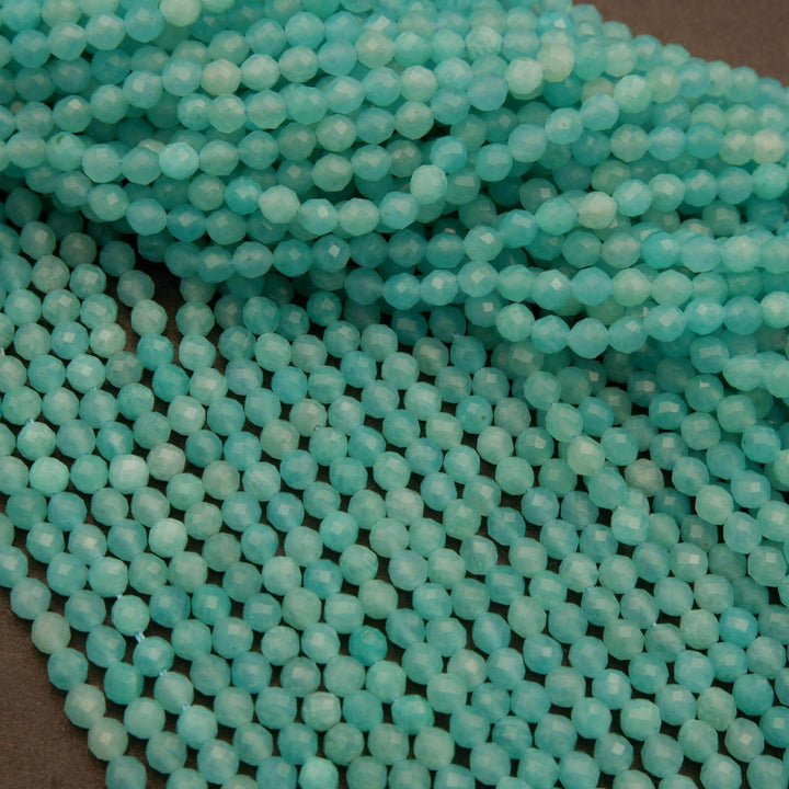 Peruvian Amazonite · Microfaceted · Round · 2mm, 3mm, 4mm, Tejas Beads, Beads