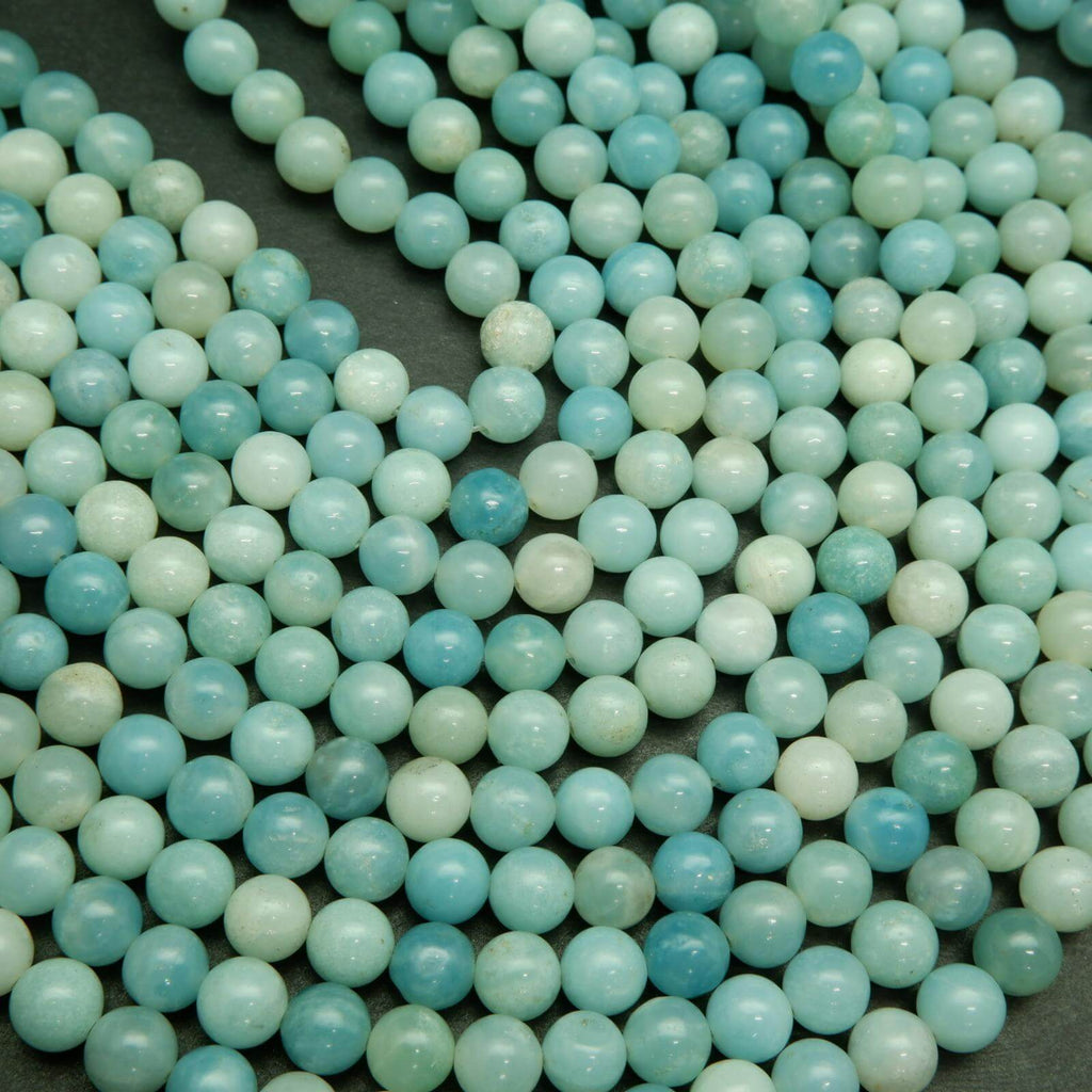 Blue amazonite beads.