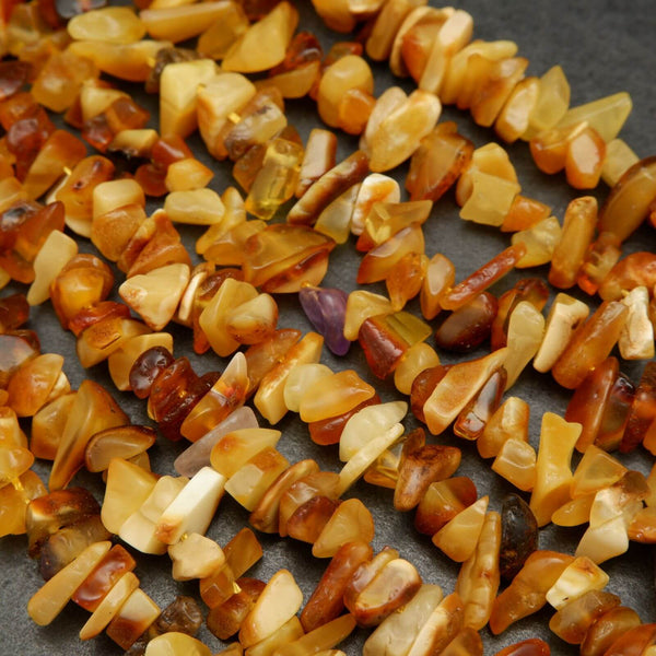 Amber beads.