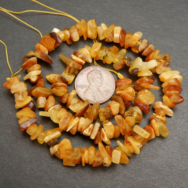 Amber beads.