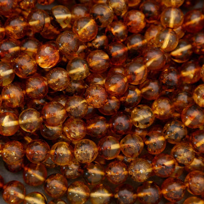 Baltic Amber · Smooth · Round · 7mm, 8mm, 10mm