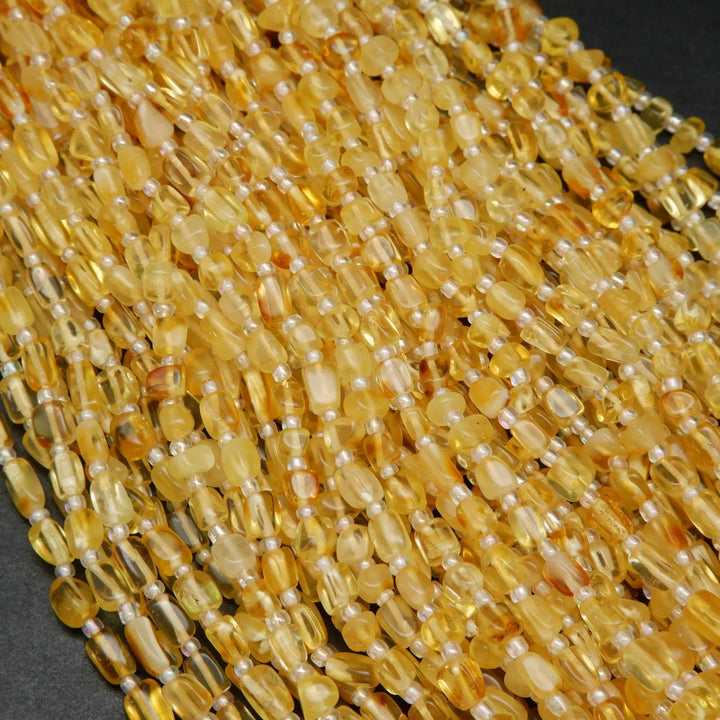 Yellow Amber Beads
