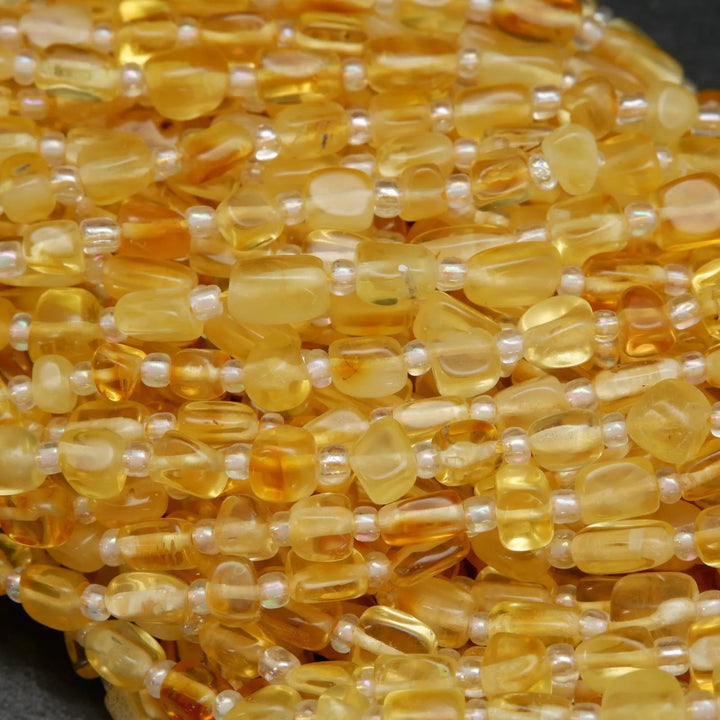 Yellow Amber Beads