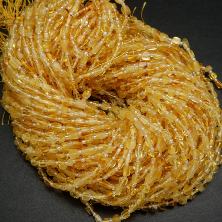 Yellow Amber Beads