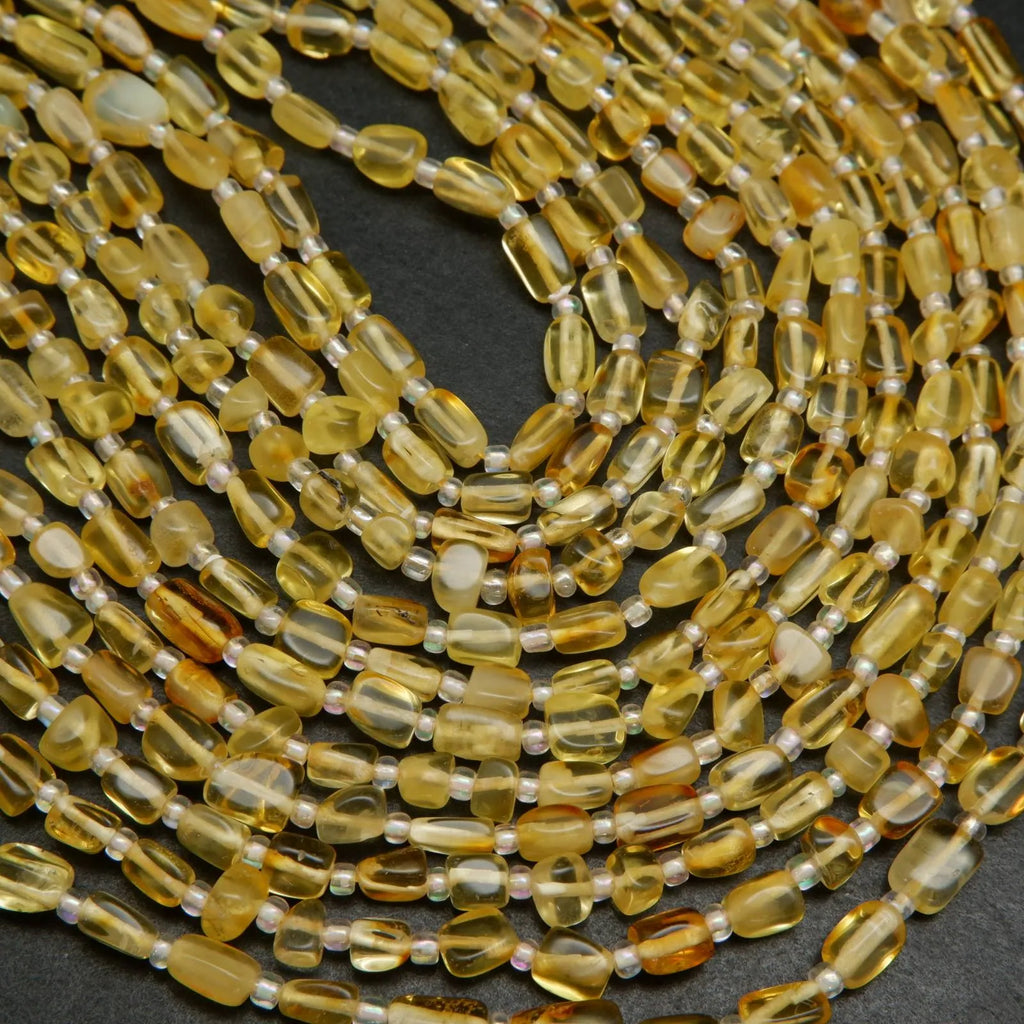Yellow Amber Beads