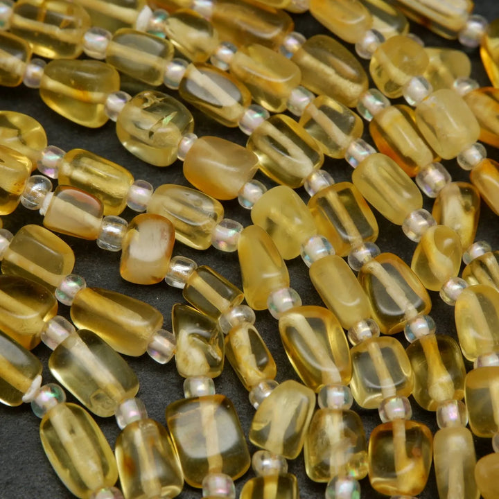 Yellow Amber Beads
