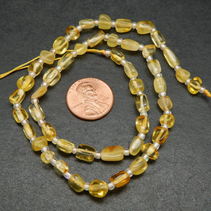 Yellow Amber Beads