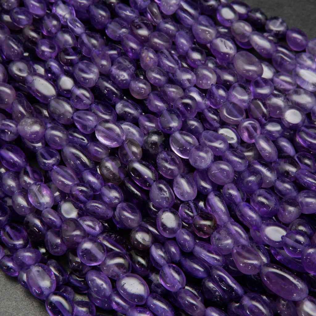 Amethyst Pebble Beads.