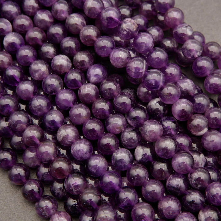 Amethyst · Smooth · Round · 5mm, 6mm, 8mm, 10mm, Tejas Beads, Beads