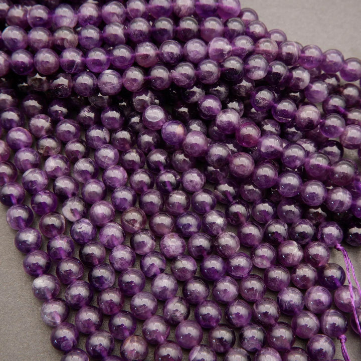 Amethyst · Smooth · Round · 5mm, 6mm, 8mm, 10mm, Tejas Beads, Beads