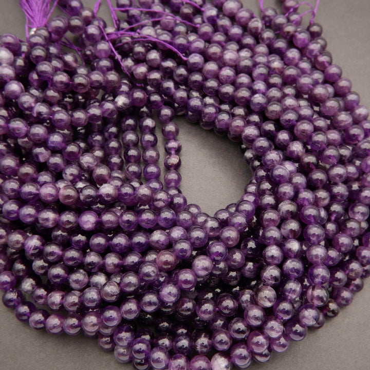 Amethyst · Smooth · Round · 5mm, 6mm, 8mm, 10mm, Tejas Beads, Beads