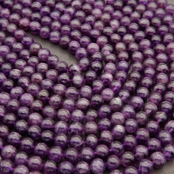 Amethyst · Smooth · Round · 5mm, 6mm, 8mm, 10mm, Tejas Beads, Beads