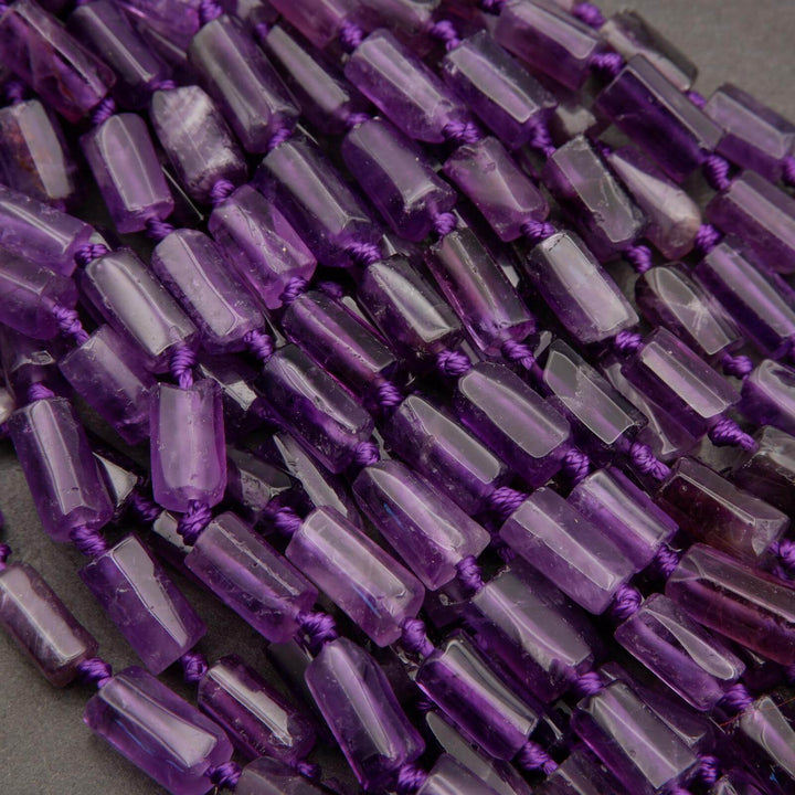 Amethyst · Smooth · Freeform Tube · 7.5mm, Tejas Beads, Beads