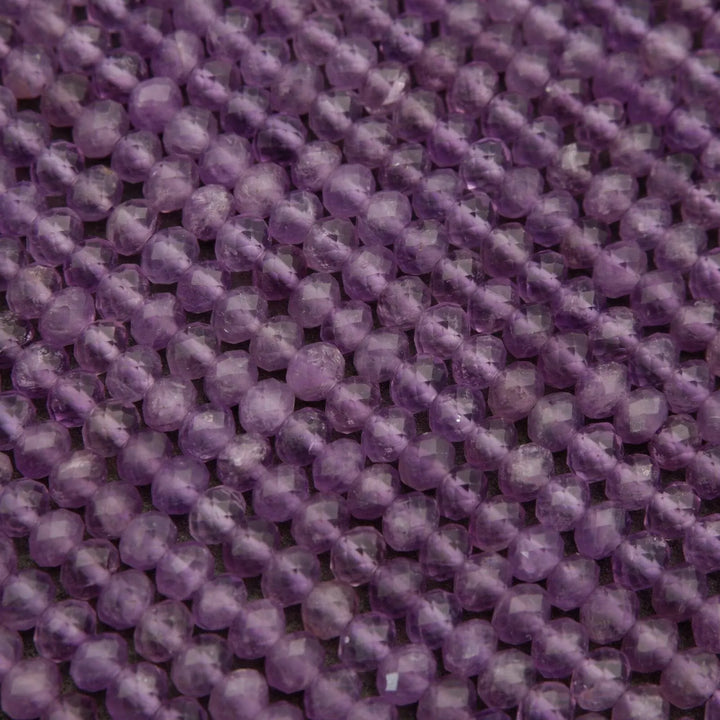 Amethyst · Microfaceted · Rondelle · 4.5mm, Tejas Beads, Beads