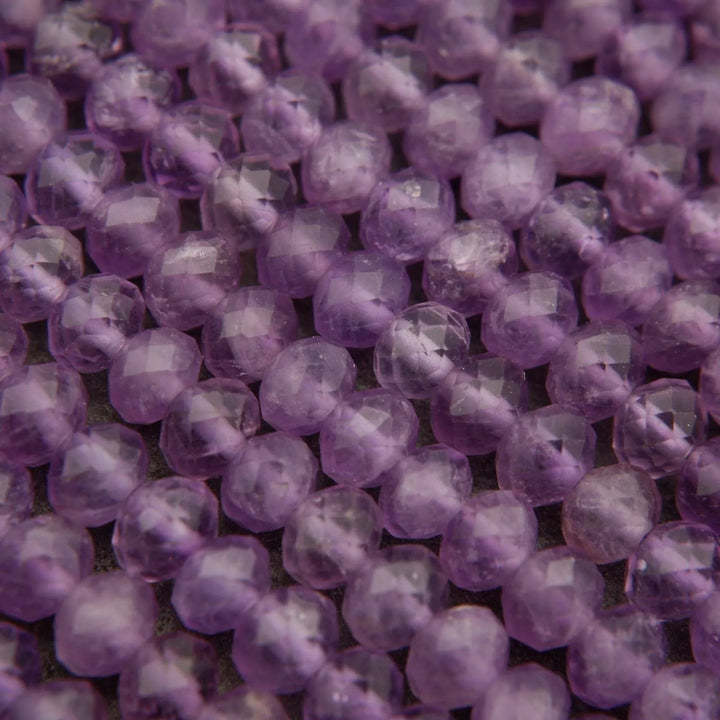 Amethyst · Microfaceted · Rondelle · 4.5mm, Tejas Beads, Beads