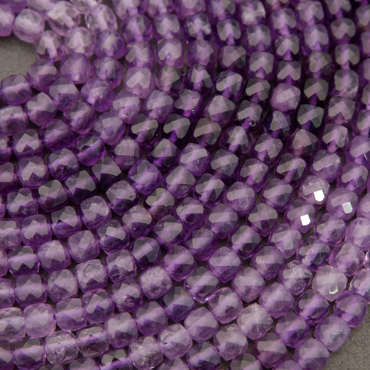 Amethyst A · Ombre · Microfaceted · Cube · 4mm, Tejas Beads, Beads